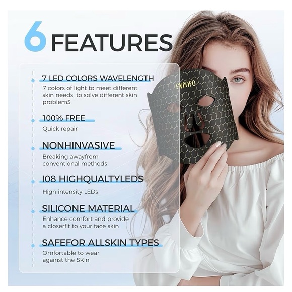 LED Light Therapy Face Mask - Picture 7 of 8